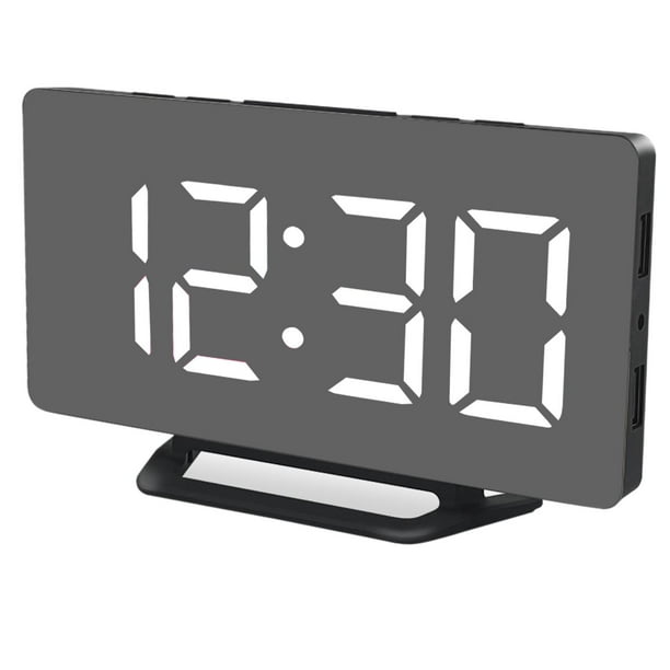 Reloj despertador digital Modo atenuador automático moderno con puertos USB dobles para dormitorio
