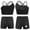 Black, variant on TiaoBug Kids Girls 2 Piece Dance Sport Outfits Gymnastics Dancewear Cami Crop Top with Booty Shorts Set Lavender&Black 10