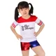 thumbnail image 5 of Disfraz de Halloween para niñas, camisa de monstruo del equipo Harley Quinn, chaqueta estampada, camisa, pantalones cortos, guantes, Cosplay de Quinn, nuevo, 5 of 5