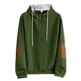 thumbnail image 5 of IWRICH Waffle Hoodie for Men Long Sleeve Casual Breathable Hooded Sweatshirts Loose Fit Lightweight Cozy Pullover Tops Army Green XL, 5 of 5
