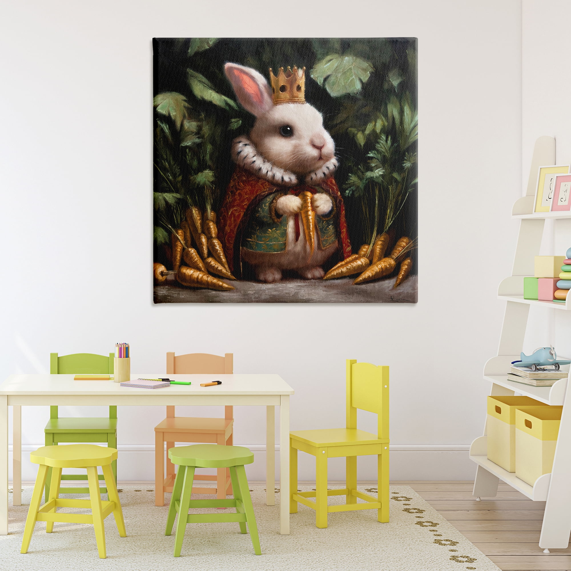 Stupell Industries Carrot Gold Royal Rabbit Canvas Wall Art, design by Lucia Heffernan