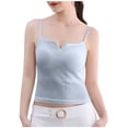 thumbnail image 1 of Sujetador deportivo para mujer, sin aros, acolchado, de soporte medio, para Yoga, gimnasio, correr, entrenamiento, camisetas sin mangas para entrenar, dormir y viajar Fridja  nalpqowj32940, 1 of 4