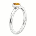 thumbnail image 3 of Bague Ovale en Argent Sterling Stackable Expressions Citrine Taille 10, 3 of 3