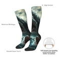 thumbnail image 6 of Salouo Wave Ocean Animal Shark Print Women's Men's Ankle Socks 1-pack Casual Athletic Socks for Unisex Adult Moisture-Wicking Socks for Daily Wear/Running/Sport, 6 of 8