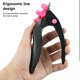 thumbnail image 4 of Soidarity Cortaúñas postizas Manual Cabeza de acero inoxidable Manicure Trimmer Tijeras portátiles reutilizables profesionales Negro Juegos de manicura Negro y rojo rosa Soidarity CE013962-04B, 4 of 6