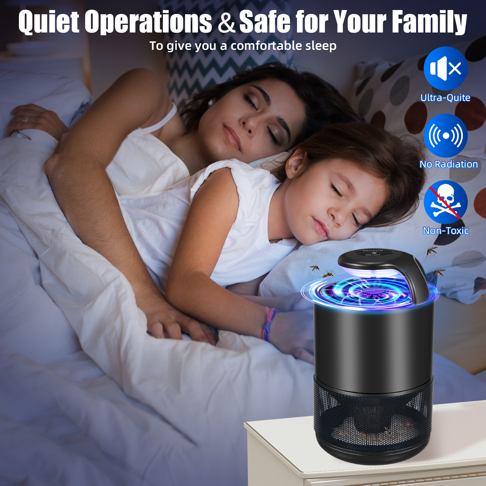 Jinyi Bug Zapper Indoor,Fly Traps Indoor for Home,Mosquito Zapper with Auto Suction to Catch Mosquito Bug Moths Gnats