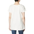 thumbnail image 3 of Hanes Womens Slub Jersey Shirred V-Neck, L, White, 3 of 3