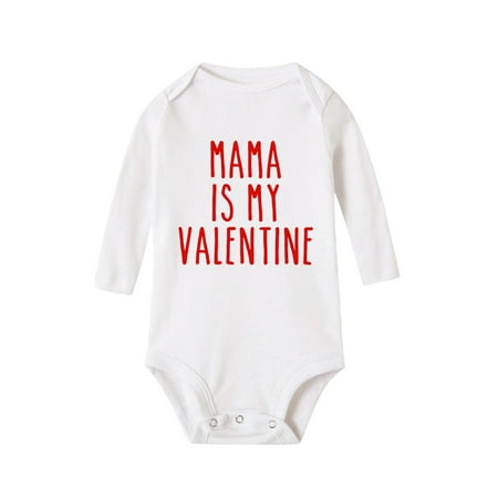 

ASEIDFNSA Cotton Baby Clothes Boy Boy Bodysuits Kids Baby Valentine S Day Toddler Girls Boys Letter Heart Prints Long Sleeves Jumpsuit Romper