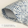 thumbnail image 5 of DriftAway Roman Linen Blend Blackout Tie Up Curtain for Kitchen Adjustable Balloon Watercolor Stripe Textured Printed Roman Shades for Small Window Single Rod Pocket Window Coverings 45W x 63L Navy, 5 of 8