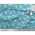 thumbnail image 2 of Soimoi Tissu en Rayonne Imprimé Feuilles & Roses au Mètre 56 Pouces de Large, 2 of 3