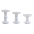 thumbnail image 1 of Set de portavelas BTGLLAS de cristal blanco con soporte de cristal, 1 of 7