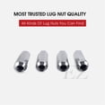 thumbnail image 4 of EZAccessory 20 Long Open End Bulge Acorn Lug Nuts 9/16" Thread 3/4" Long 1.9" Chrome, 4 of 5