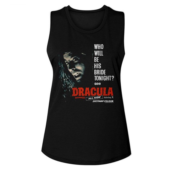 Hammer Horror Be His Bride Black Women's Muscle Tank T-Shirt S