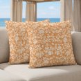 thumbnail image 5 of Pillow Covers 18x18 Set of 2, Botanical Rose Square Throw Pillow Covers for Couch/Sofa/Living Room, Vintage Orange Floral Leaf Summer Farmhouse Decorative Soft Pillowcases for Couch Throw Pillows, 5 of 9