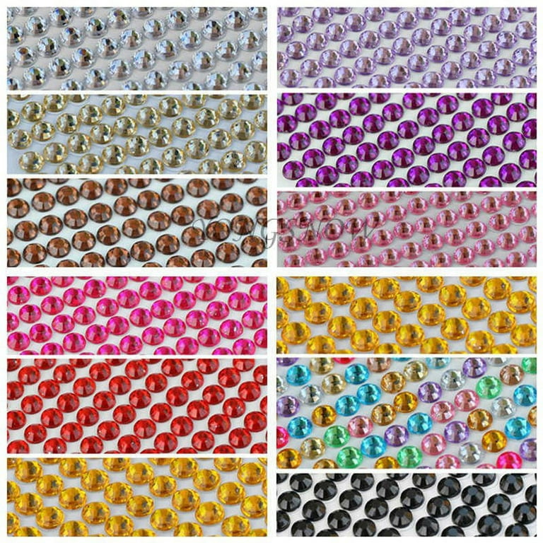 Bulk Pack Rhinestone Gems Self Adhesive Jewels Rhinestones Stickers Crystal  Bling for Face,body,crafts,makeup,festival Carnival 14 Sheets 