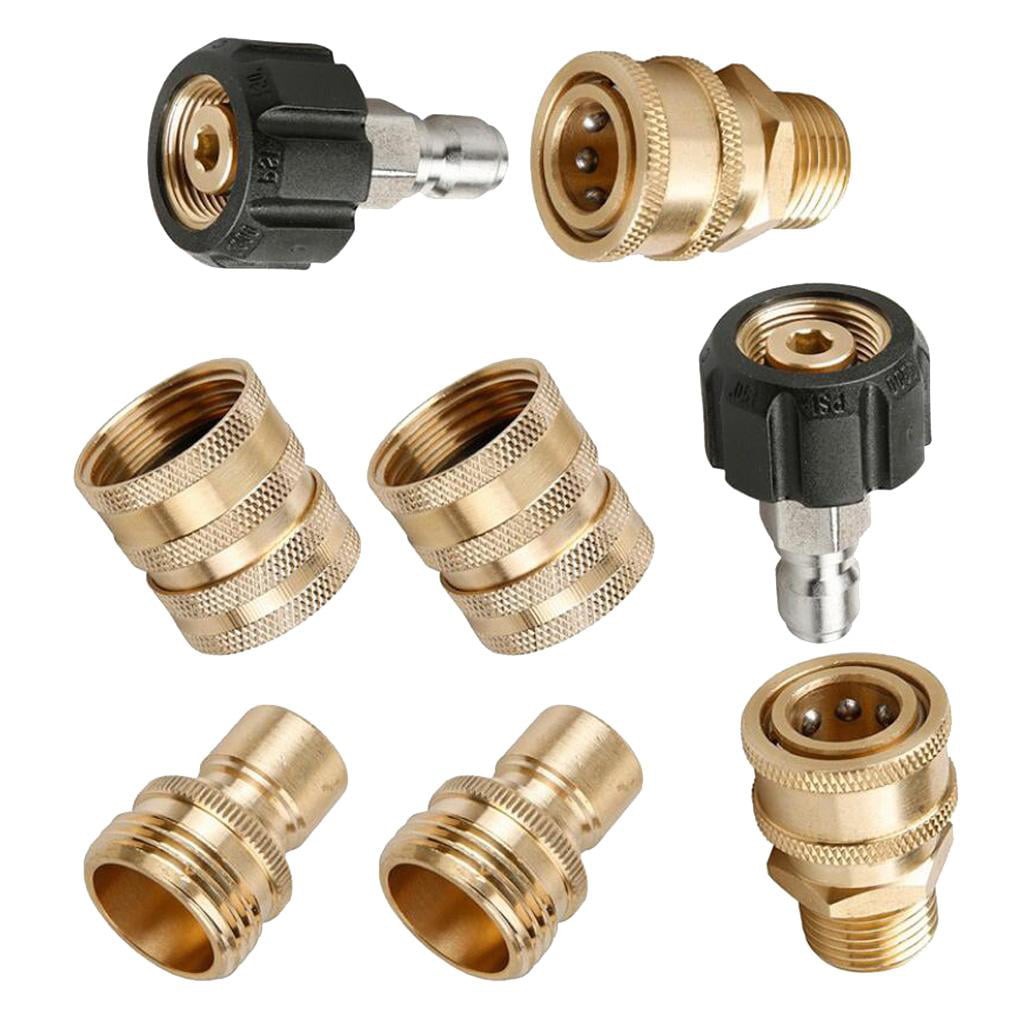 3/8" M22 Brass Quick Release Adapter Gun Hose Connector Tool Pressure Washer 