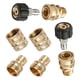 thumbnail image 2 of Adaptador de lavadora a de 16 Uds M22 a adaptador de manguera de liberación rápida de 3/8 pulgadas, accesorios de lavadora a de latón, 2 of 8