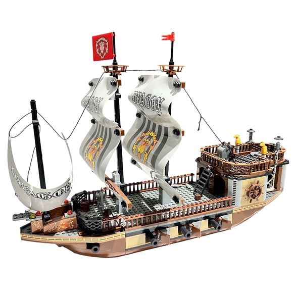 SALYWEE Pirate Ship Building Block Model, Nautical Adventure DIY Kit, Desk Decoration Perfect Gift for Adult Hobbyists