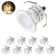 thumbnail image 1 of 10pcs Led Decking Lights Cool White Waterproof Ip67 Kitchen Plinth Lights, Outdoor Patio Pathway Recessed Eu Plug, 1 of 3