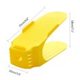 thumbnail image 4 of Bearachild Estante para zapatos para el hogar, soporte para colgar zapatos de doble capa ajustable de plástico sólido, ahorra Almacenamiento y organización del hogar amarillo Bearachild JJ9551-04, 4 of 6