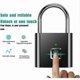 thumbnail image 4 of Fingerprint Padlock, Super Waterproof, Keyless, Usb Rechargeable, Indoor/outdoor, Black, 4 of 4