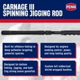 thumbnail image 2 of Penn Carnage III Jig Conventional Spinning Fishing Rod, 6’, Loads 80 – 200 Lbs, Black, 2 of 12