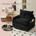 thumbnail image 6 of Knubmt Swivel Upholstered Club Chair Armchair with Metal Base, Modern Chenille Accent Chair for Living Room, Office, Bedroom, Black, 6 of 10