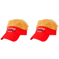 thumbnail image 1 of Trump 2024 Sombrero Con Pelo Ajustable Verano para El Hombres Mujeres () Rojo, 1 of 8