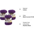 thumbnail image 3 of Bulk Buy: Lily Sugar 'n Cream Solids 100% Cotton Yarn (3-Pack) (Black Currant #1318), 3 of 3