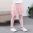 thumbnail image 6 of Povozer Girls Leggings Toddler Pants Leggings for Girls Tutu Ruffle Skirt(Pink,4-5Y), 6 of 6