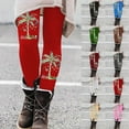 thumbnail image 2 of Zhanying Leggings de Noël pour Femmes Rouges Style Laid de Noël Taille Haute Taille Haute Leggings pour Femmes Blancs G, 2 of 5