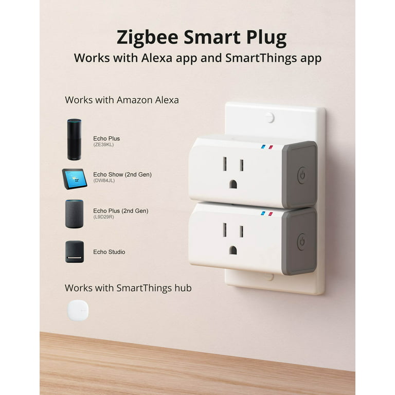 Smart Plug Work with Alexa and Google Home Nooie,Smart Alexa Plug Mini Bluetooth Smart Life&Tuya, Smart Outlet Plug Voice Control, WiFi Plug