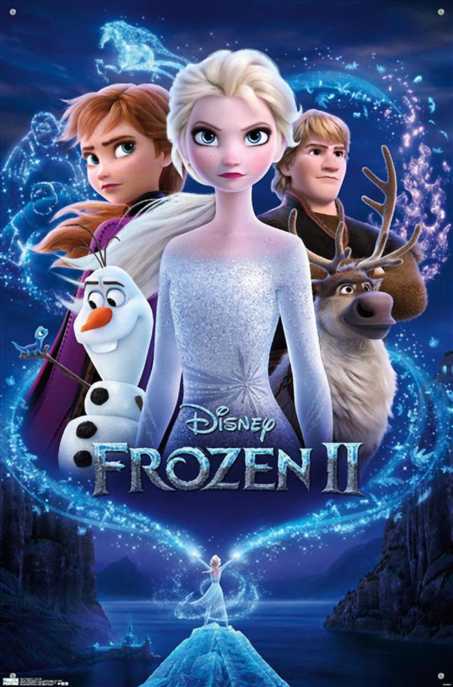 Disney Frozen 2 - Key Art Wall Poster with Push Pins, 22.375" x 34"