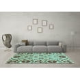 thumbnail image 3 of Ahgly Company Indoor Rectangle Abstract Light Blue Modern Area Rugs, 5' x 8', 3 of 4