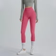 thumbnail image 4 of LNWUY Yoga Pants for Women High Waisted Exercise Leggings Tummy Control Workout Running Yoga Leggings Casual Sports Pants Pink M, 4 of 5