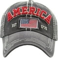thumbnail image 2 of America USA Vintage Distressed Washed Adjustable Baseball Cap Dad Hat, 2 of 4