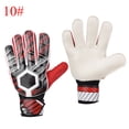thumbnail image 1 of Guantes de portero de fútbol con protección para los dedos de PU y nailon de látex para niños adultos (rojo 10 #), 1 of 10