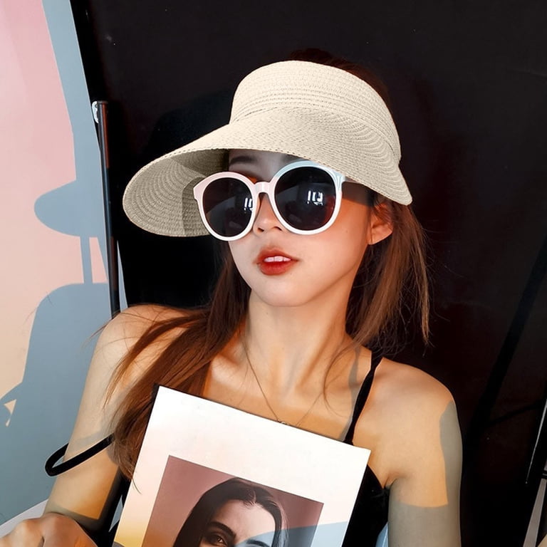 Packable Sun Hats for Women – Foldable Straw Hat with Wide  display picture 2