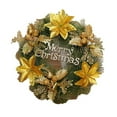 thumbnail image 2 of Guirnalda de Flor de Pascua Ganfancp Feliz Fiesta de Navidad 1 Corona, 2 of 7