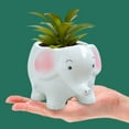 thumbnail image 2 of GQDIN Ceramic Cartoon Succulent Flower Pots for Home - Animal Themed Potted Planters with Drainage Holes for Plants | Personalized Creative Office Decor,Ideal for Desk,Shelf,Garden Display, 2 of 6