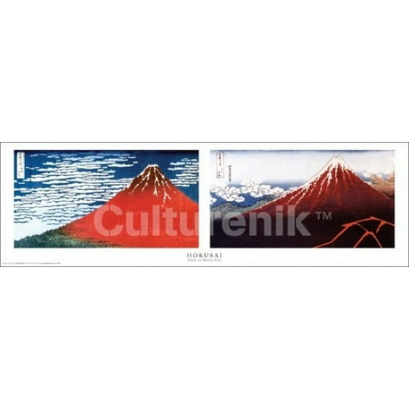 Hokusai - Mt. Fuji - Slim Poster (36 X 12)