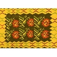 thumbnail image 1 of Ahgly Company Machine Washable Indoor Rectangle Abstract Yellow Contemporary Area Rugs, 2' x 4', 1 of 4