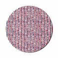 thumbnail image 1 of 4th of July Mouse Pad for Computers, Patriotic Art Design Repetitive Vertical Stripes and Star Shapes, Round Non-Slip Thick Rubber Modern Mousepad, 8" Round, White Red Dark Lavender, by Ambesonne, 1 of 2