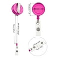 thumbnail image 2 of Uxcell Retractable Round Badge Holder Reel with Clip and Strap Clear Pink 20 Pack, 2 of 5