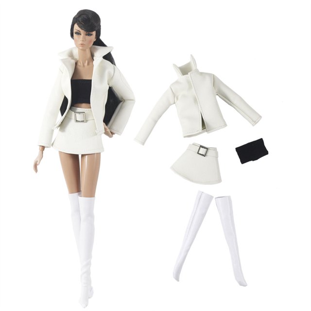 Conjunto de ropa de piel de moda para muñeca Barbie Blyth 1/6, 30cm, MH, CD, FR, SD, Kurhn, BJD, ropa de juguete, regalo para niña
