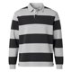thumbnail image 4 of Ceisia Men's Contrast Wide-Stripe Polo Shirt | Stretchy Relaxed Long-Sleeve Casual Top Gift, 4 of 5