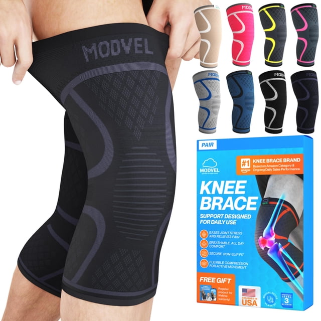 Paquete de 2 rodilleras Modvel para mujeres y hombres para aliviar el dolor de rodilla