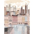 thumbnail image 1 of Bath Georgian Architecture Pastel Colour Cityscape Large Wall Art Poster Print Thick Paper 18X24 Inch, 1 of 5