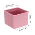 thumbnail image 2 of Uxcell 2.5" Square Plastic Succulent Planter with Drainage Flowerpot Container, Pink 3 Pack, 2 of 5