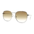 thumbnail image 4 of Womens Nerdy Oversized Rectangle Metal Rim Fashion Sunglasses Silver - Brown, 4 of 8